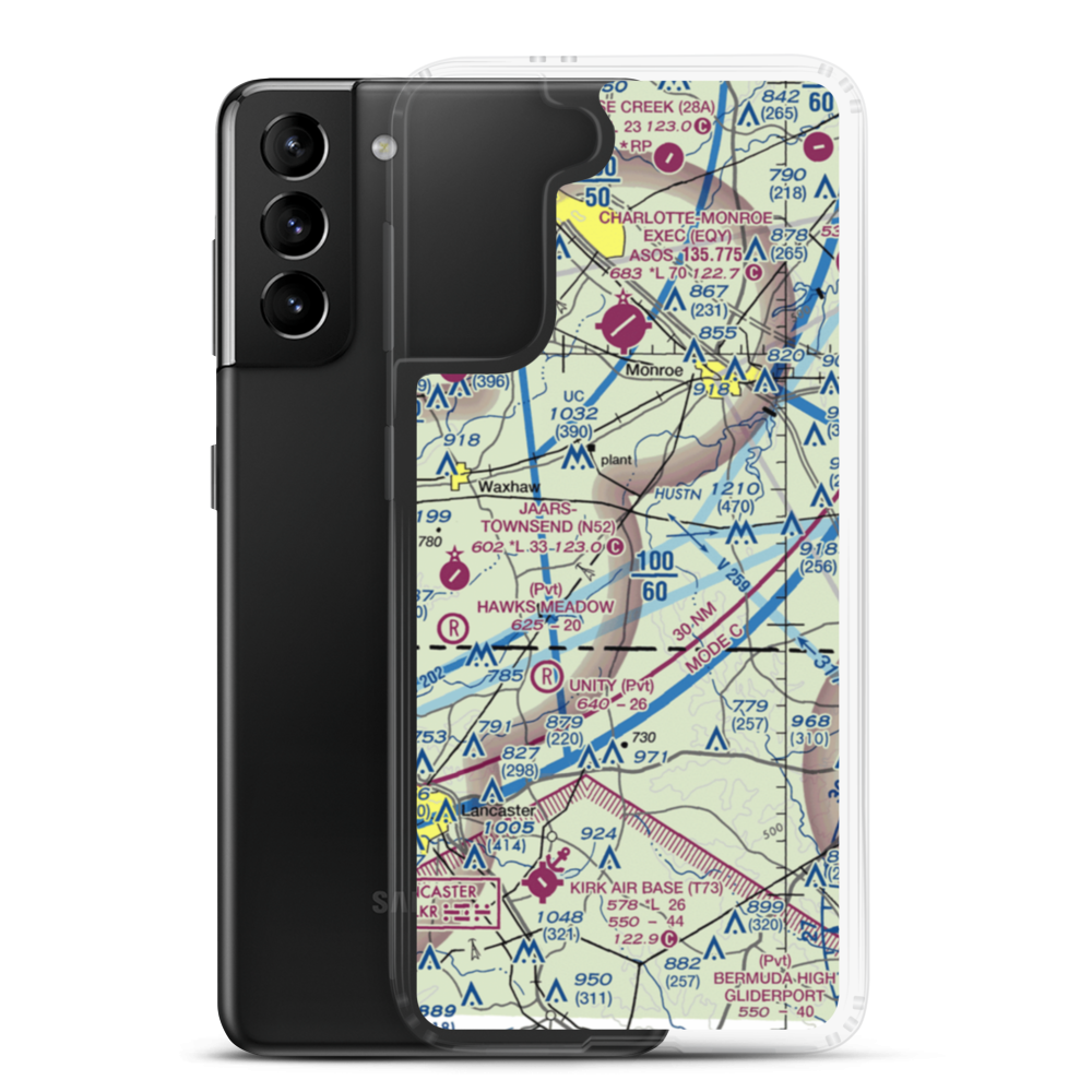 Lathan Strip (5NC2) VFR Sectional Samsung Case Samsung Galaxy S21 Plus model shown