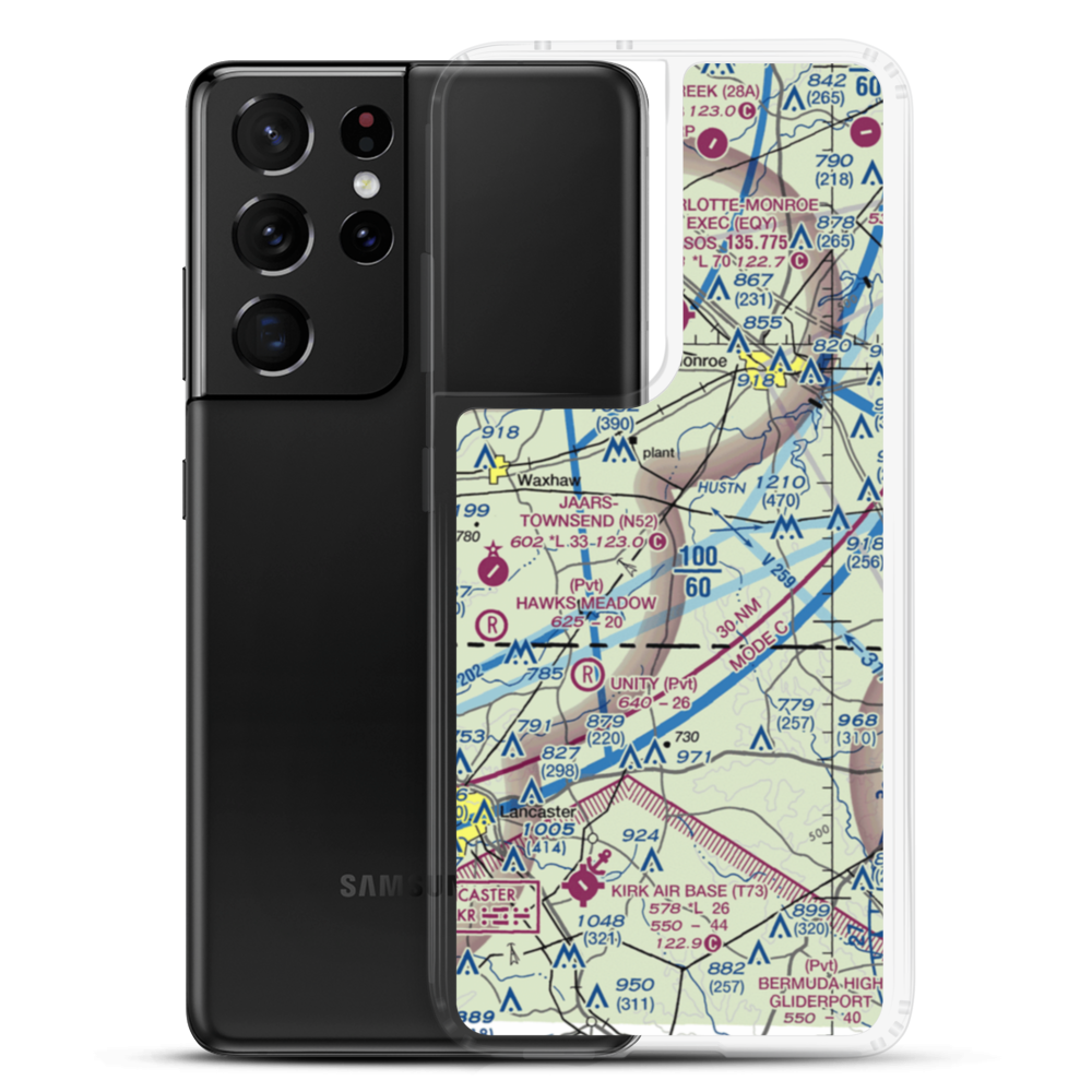 Lathan Strip (5NC2) VFR Sectional Samsung Case Samsung Galaxy S21 Ultra model shown