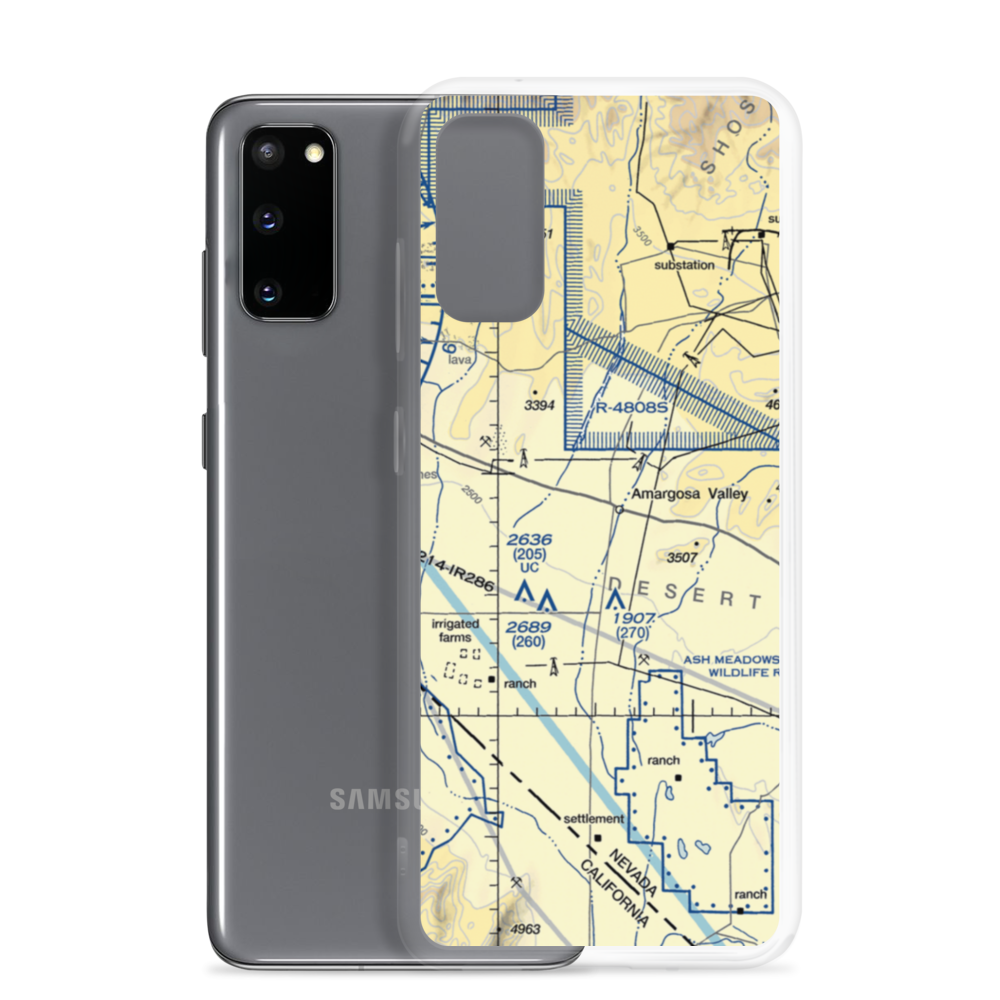Lathrop Wells Airport / Jackass Aeropark (U75) VFR Sectional Samsung Case Samsung Galaxy S20 model shown