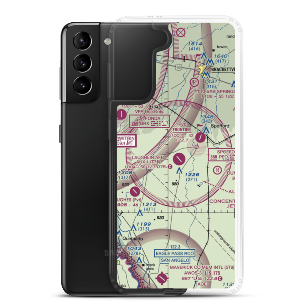 Laughlin Air Force Base Auxiliary Nr 1 Airport (T70) VFR Sectional Samsung Case Samsung Galaxy S21 Plus model shown
