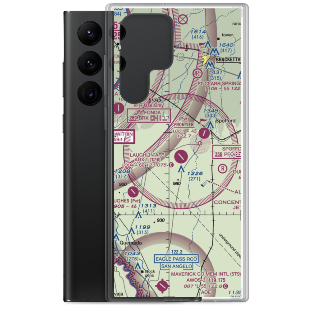 Laughlin Air Force Base Auxiliary Nr 1 Airport (T70) VFR Sectional Samsung Case Samsung Galaxy S22 Ultra model shown