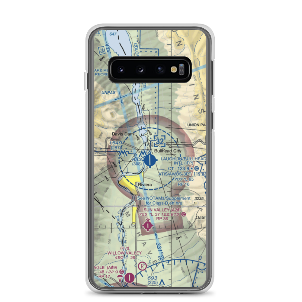 Laughlin Bullhead International Airport (IFP) VFR Sectional Samsung Case Samsung Galaxy S10 model shown