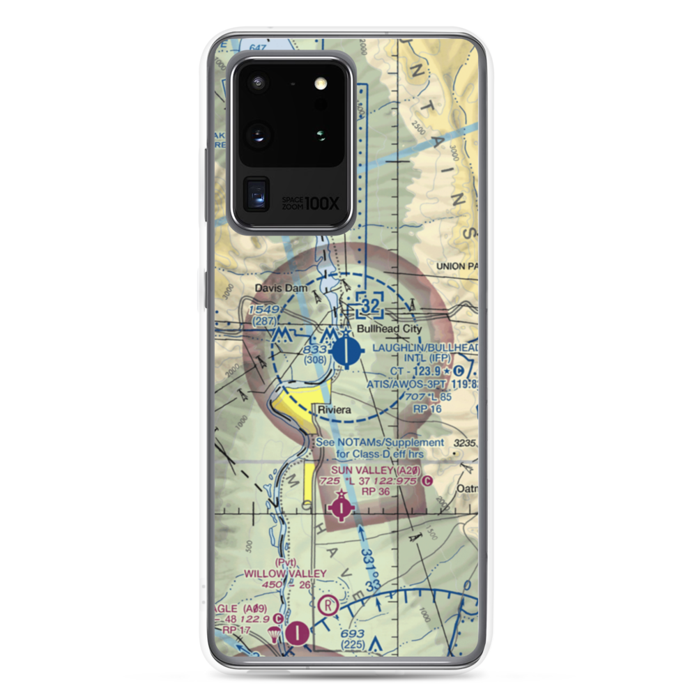 Laughlin Bullhead International Airport (IFP) VFR Sectional Samsung Case Samsung Galaxy S20 Ultra model shown
