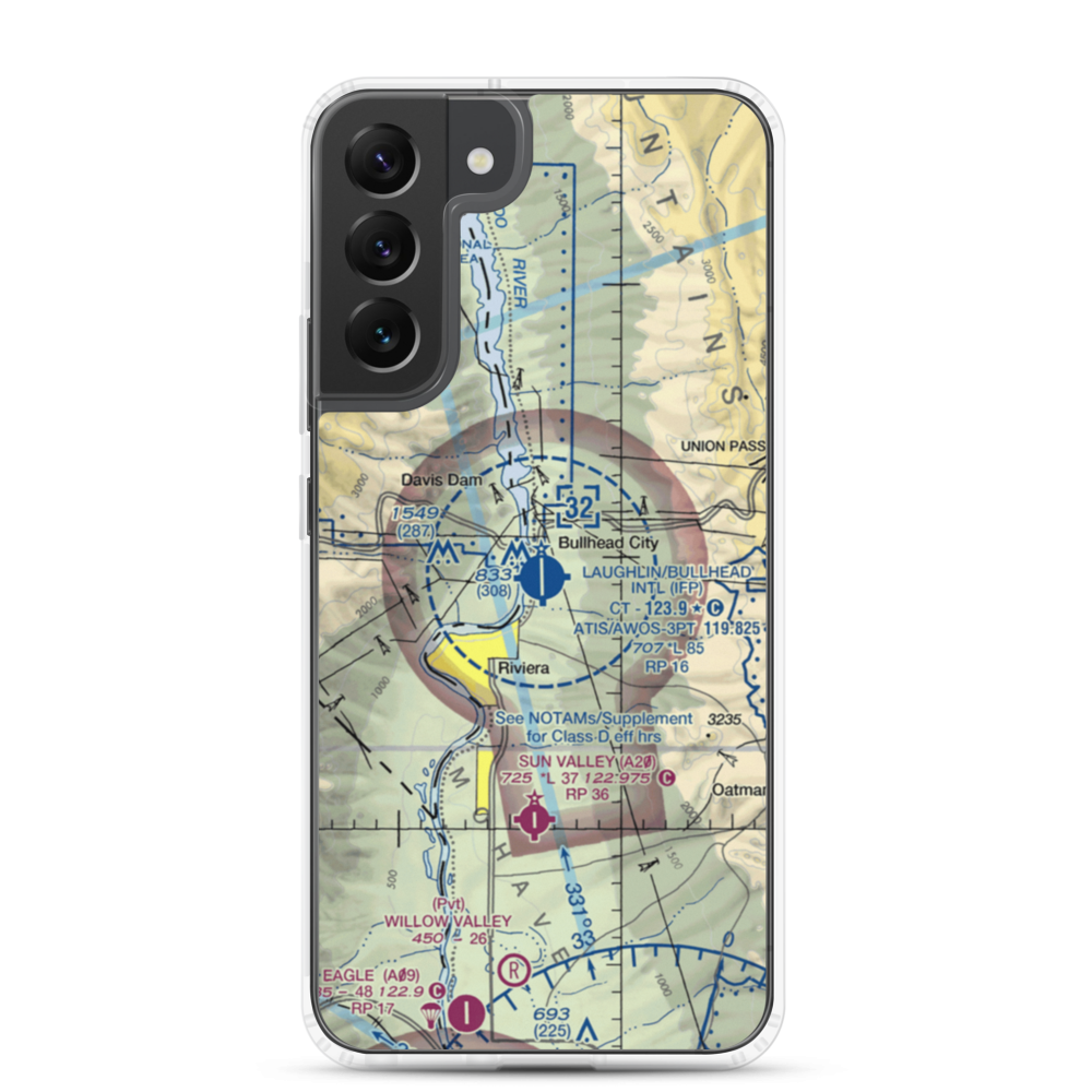 Laughlin Bullhead International Airport (IFP) VFR Sectional Samsung Case Samsung Galaxy S22 Plus model shown