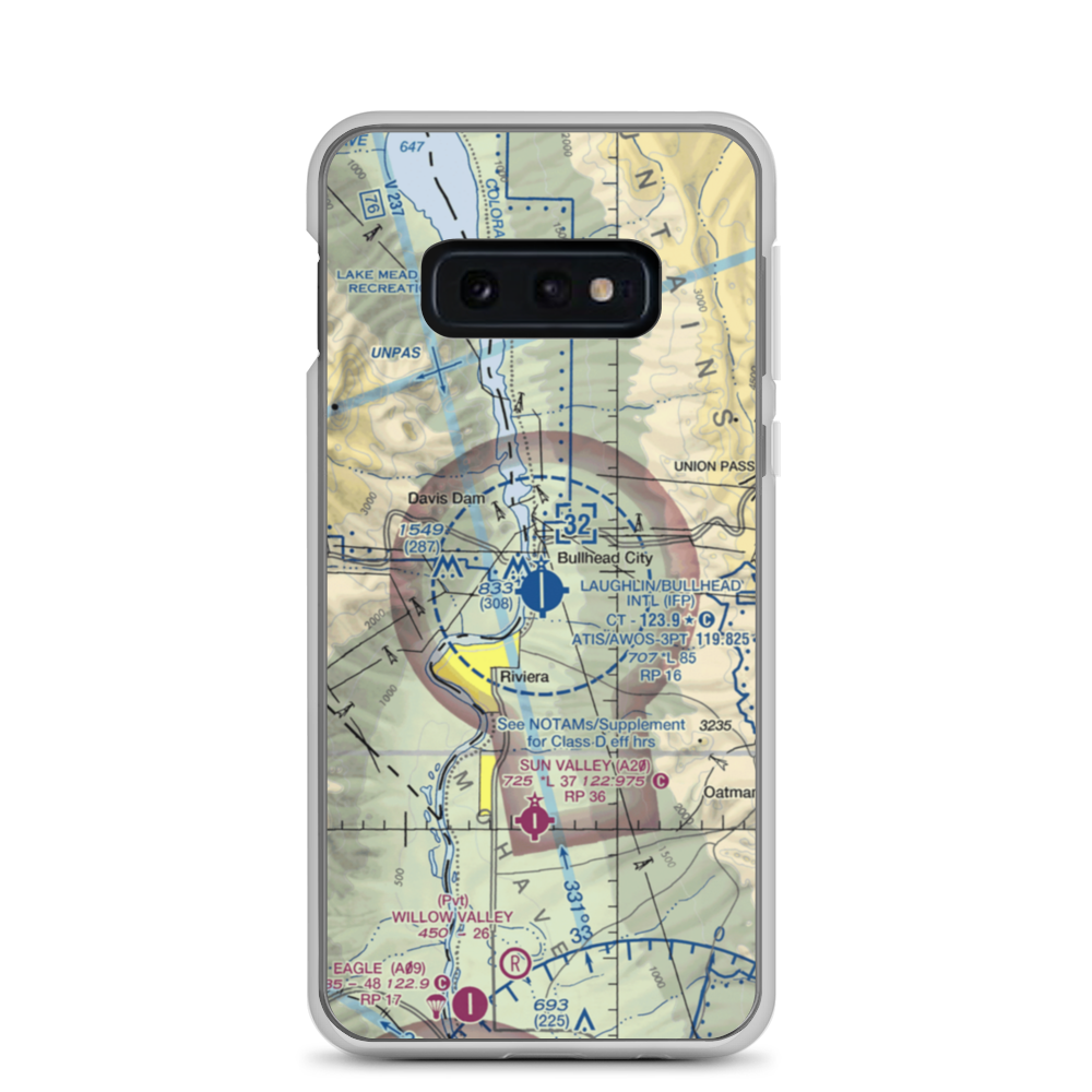 Laughlin Bullhead International Airport (IFP) VFR Sectional Samsung Case Samsung Galaxy S10e model shown