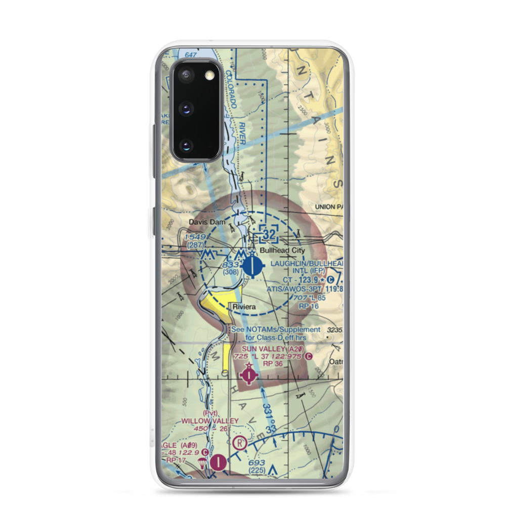 Laughlin Bullhead International Airport (IFP) VFR Sectional Samsung Case Samsung Galaxy S20 model shown