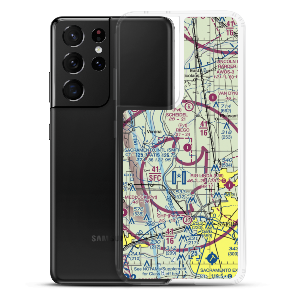 Lauppes Strip (CA22) VFR Sectional Samsung Case Samsung Galaxy S21 Ultra model shown