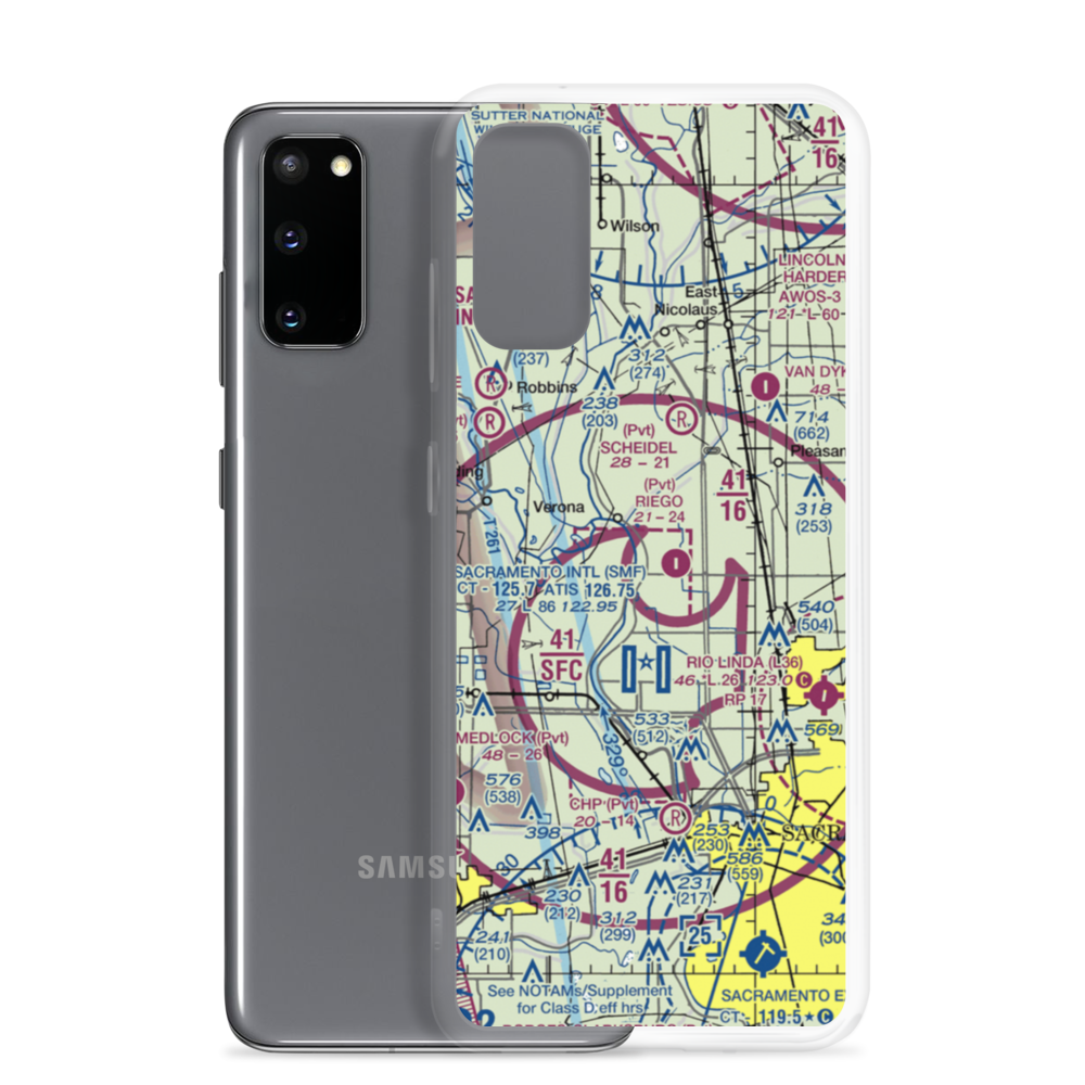 Lauppes Strip (CA22) VFR Sectional Samsung Case Samsung Galaxy S20 model shown