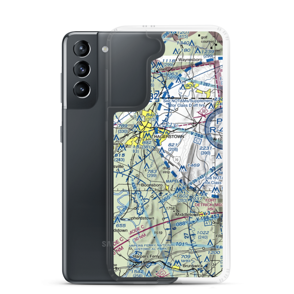 Laura's Landing Airport (22MD) VFR Sectional Samsung Case Samsung Galaxy S21 model shown