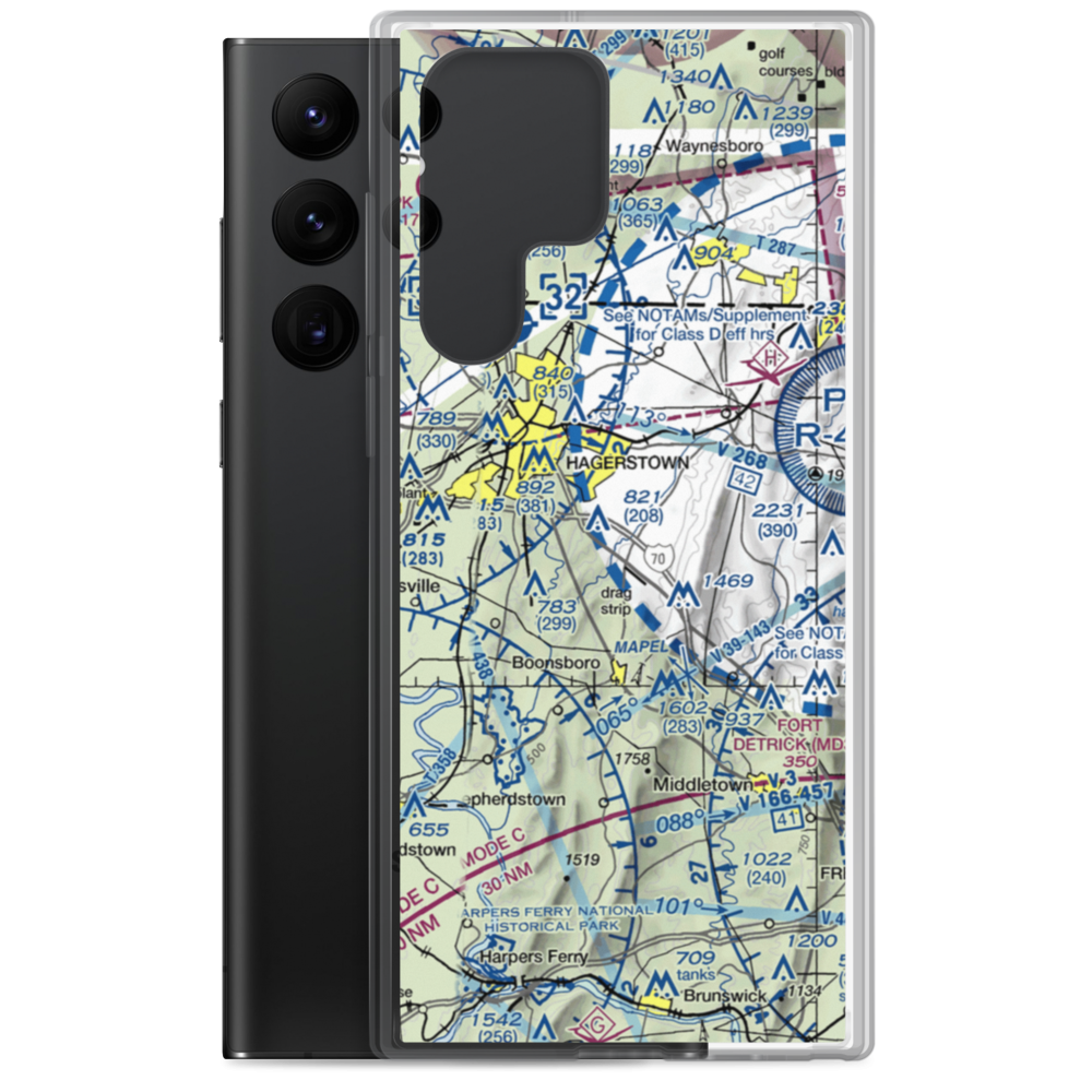 Laura's Landing Airport (22MD) VFR Sectional Samsung Case Samsung Galaxy S22 Ultra model shown