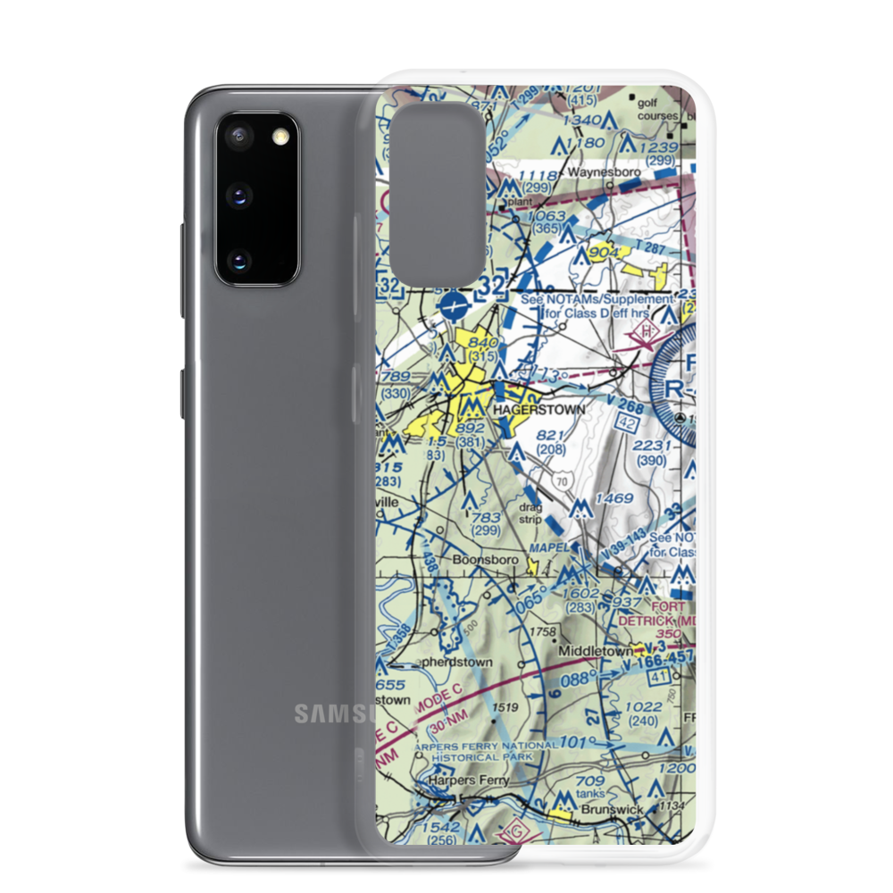 Laura's Landing Airport (22MD) VFR Sectional Samsung Case Samsung Galaxy S20 model shown