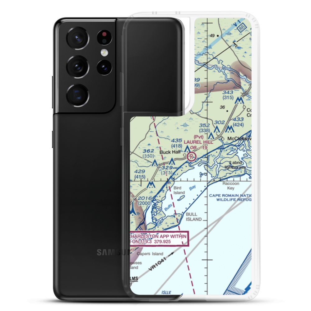 Laurel Hill Farms Airport (2SC7) VFR Sectional Samsung Case Samsung Galaxy S21 Ultra model shown