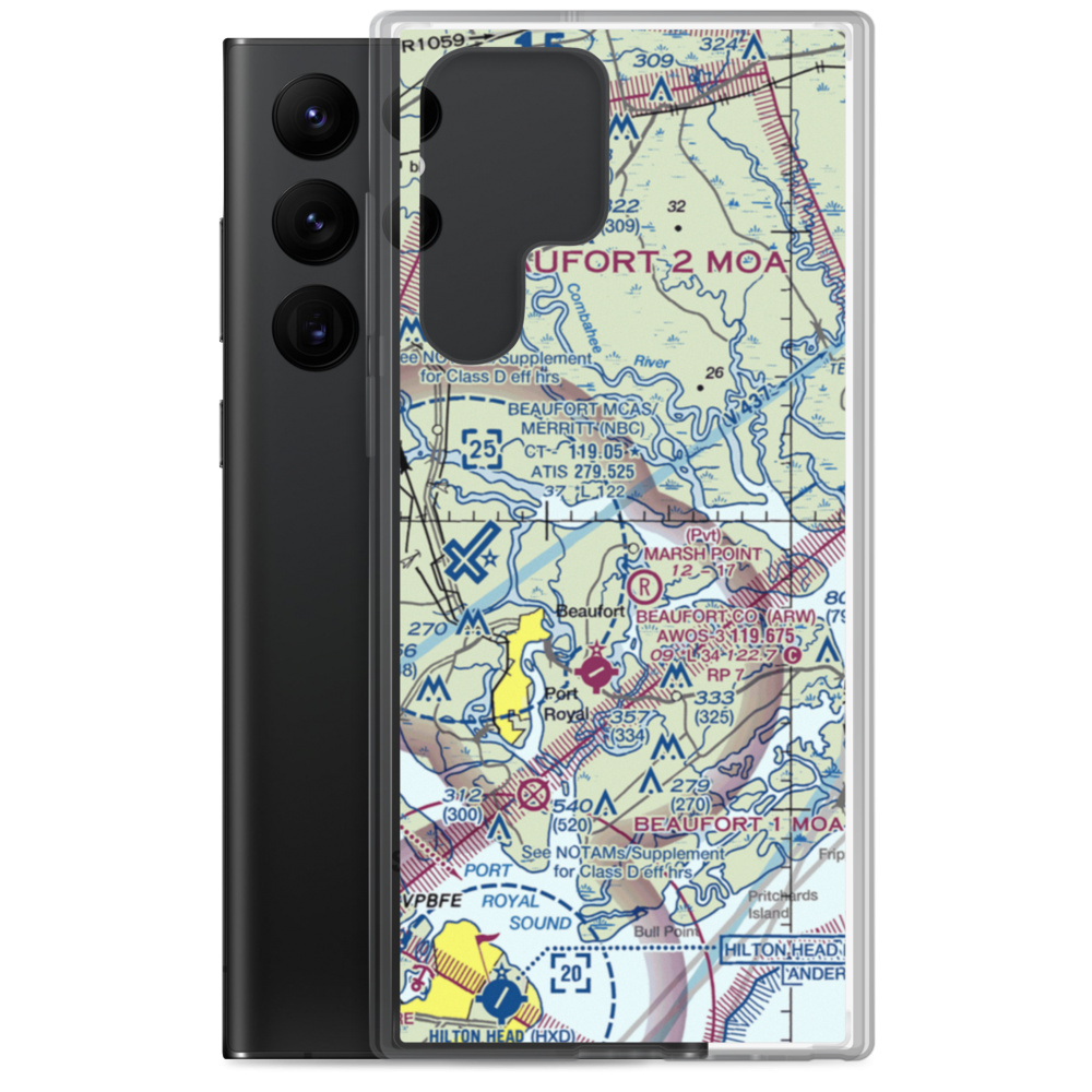 Laurel Hill Plantation Airport (SC05) VFR Sectional Samsung Case Samsung Galaxy S22 Ultra model shown