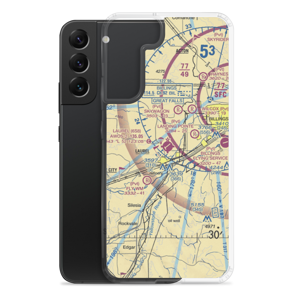 Laurel Municipal Airport (6S8) VFR Sectional Samsung Case Samsung Galaxy S22 Plus model shown