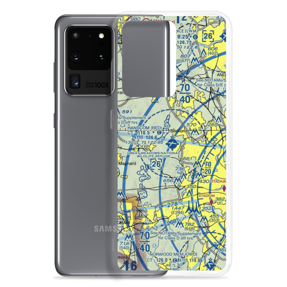 Laurence G Hanscom Field (BED) VFR Sectional Samsung Case Samsung Galaxy S20 Ultra model shown
