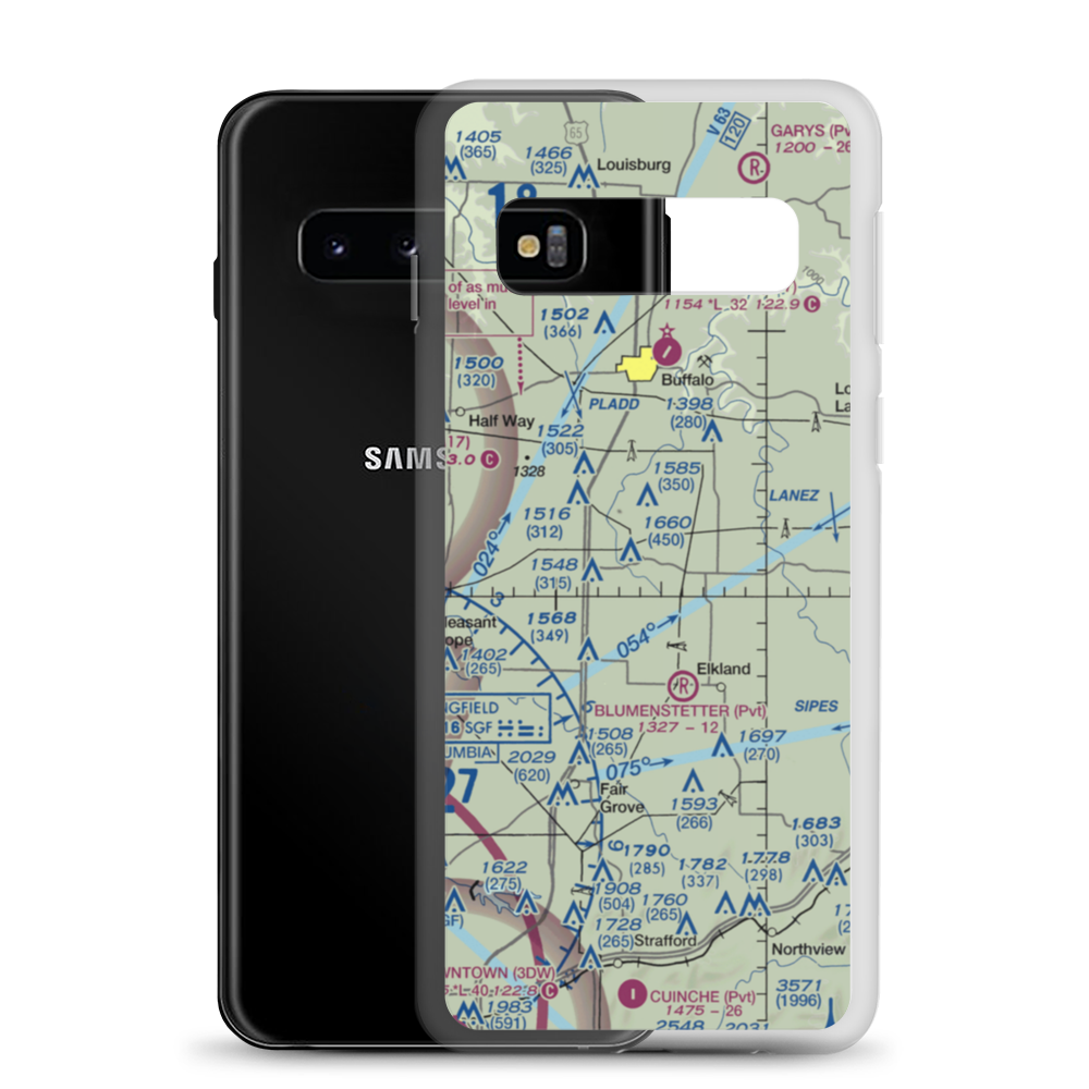 Laurie's Landing Airport (US-0104) VFR Sectional Samsung Case Samsung Galaxy S10 model shown