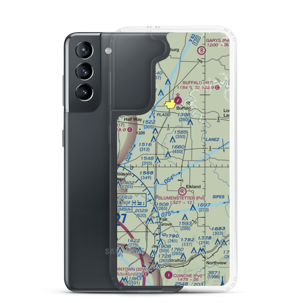 Laurie's Landing Airport (US-0104) VFR Sectional Samsung Case Samsung Galaxy S21 model shown