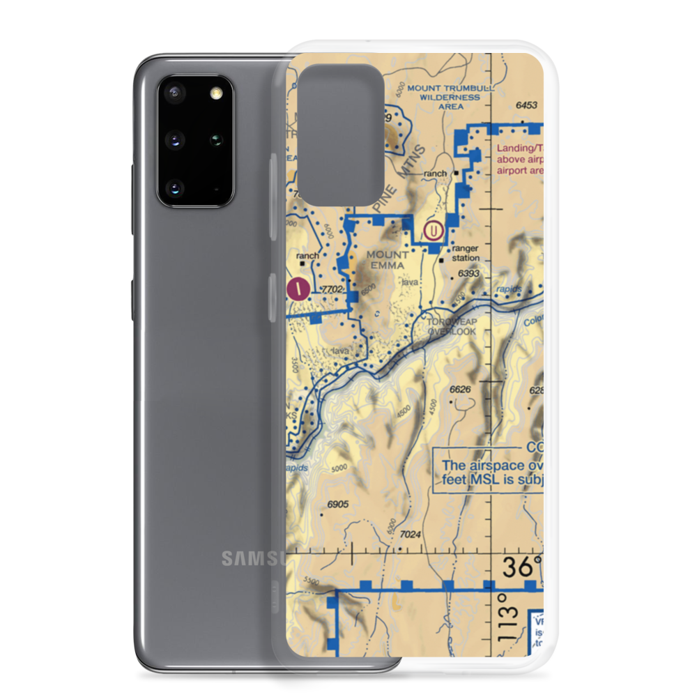 Lava Falls Heliport (HAE) VFR Sectional Samsung Case Samsung Galaxy S20 Plus model shown