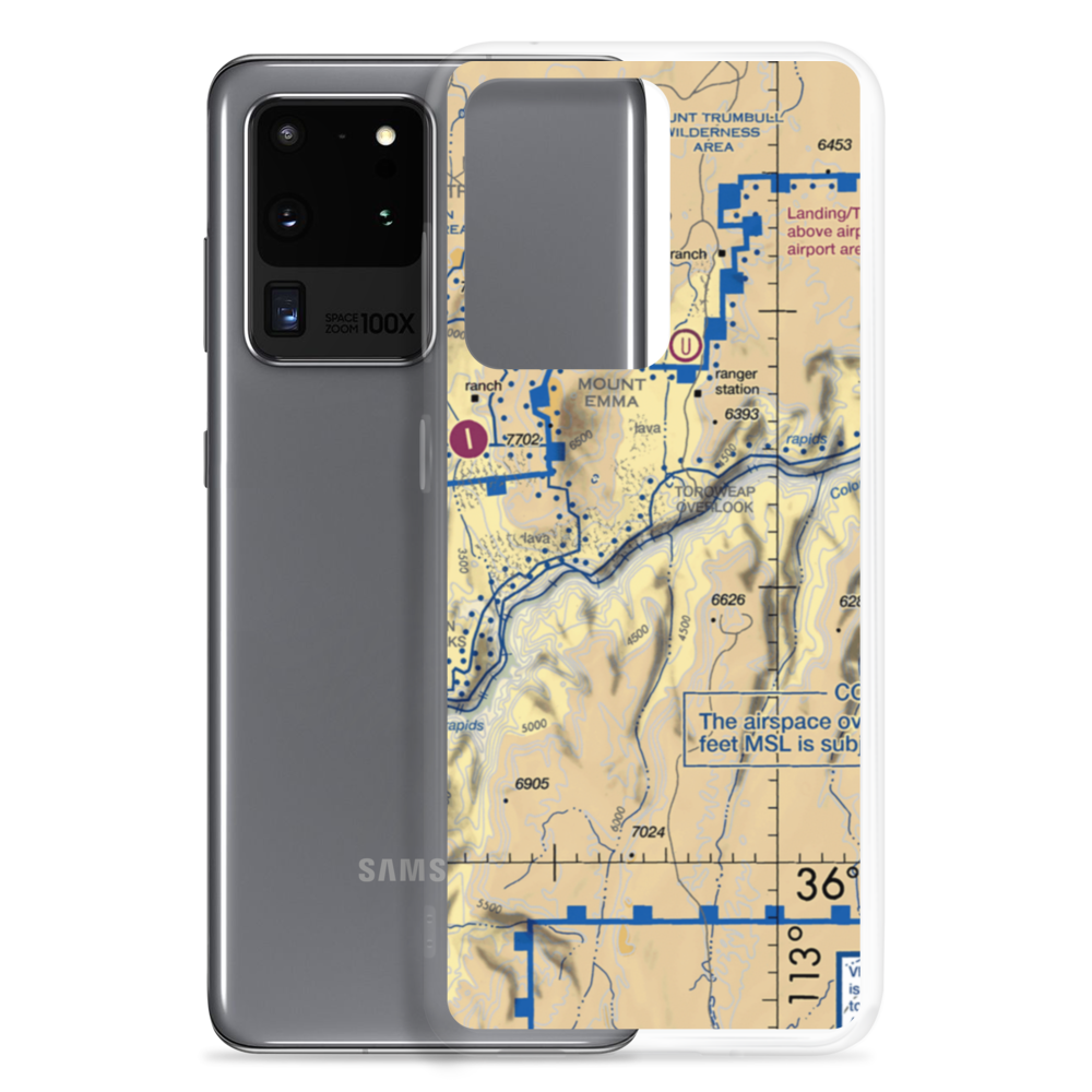 Lava Falls Heliport (HAE) VFR Sectional Samsung Case Samsung Galaxy S20 Ultra model shown