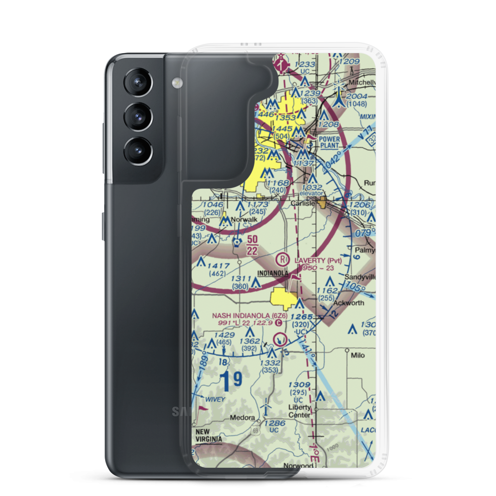 Laverty Field (IA41) VFR Sectional Samsung Case Samsung Galaxy S21 model shown