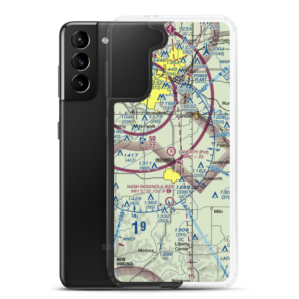 Laverty Field (IA41) VFR Sectional Samsung Case Samsung Galaxy S21 Plus model shown