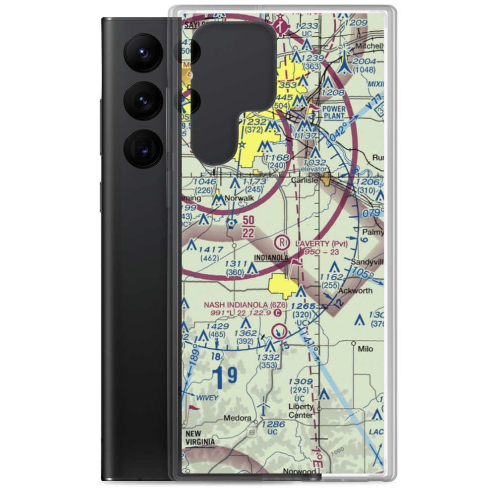 Laverty Field (IA41) VFR Sectional Samsung Case Samsung Galaxy S22 Ultra model shown