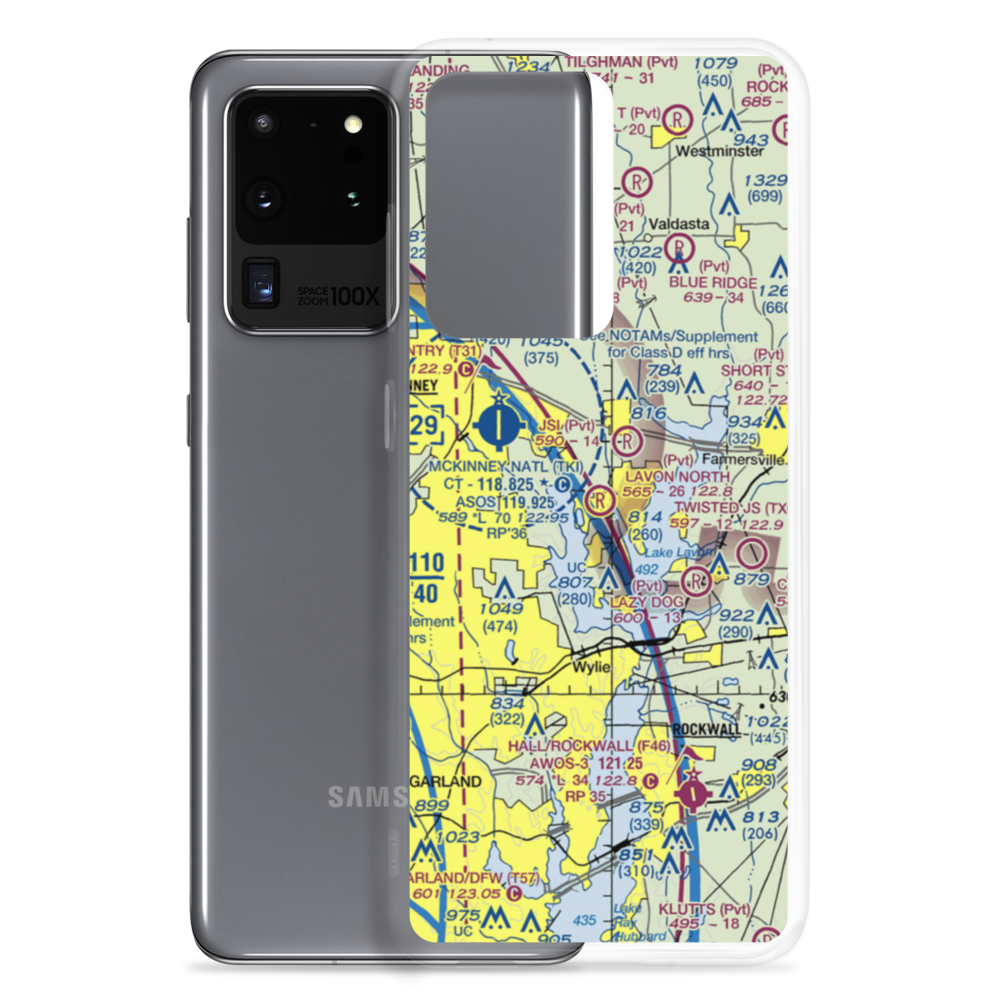 Lavon North Airport (46TS) VFR Sectional Samsung Case Samsung Galaxy S20 Ultra model shown