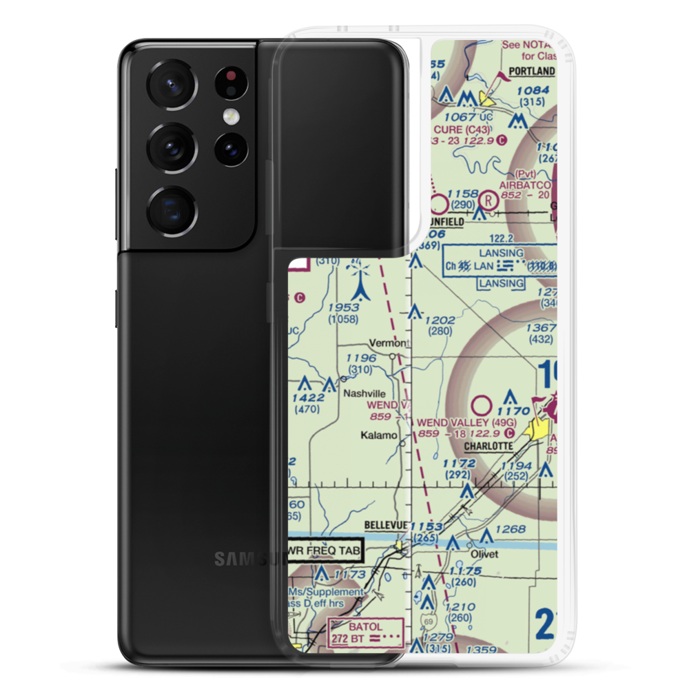 Law Field (35MI) VFR Sectional Samsung Case Samsung Galaxy S21 Ultra model shown