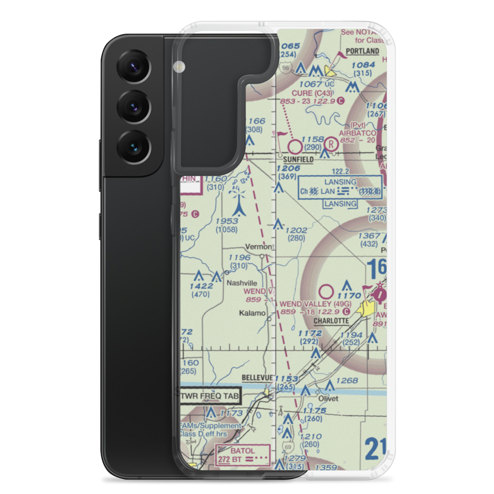 Law Field (35MI) VFR Sectional Samsung Case Samsung Galaxy S22 Plus model shown