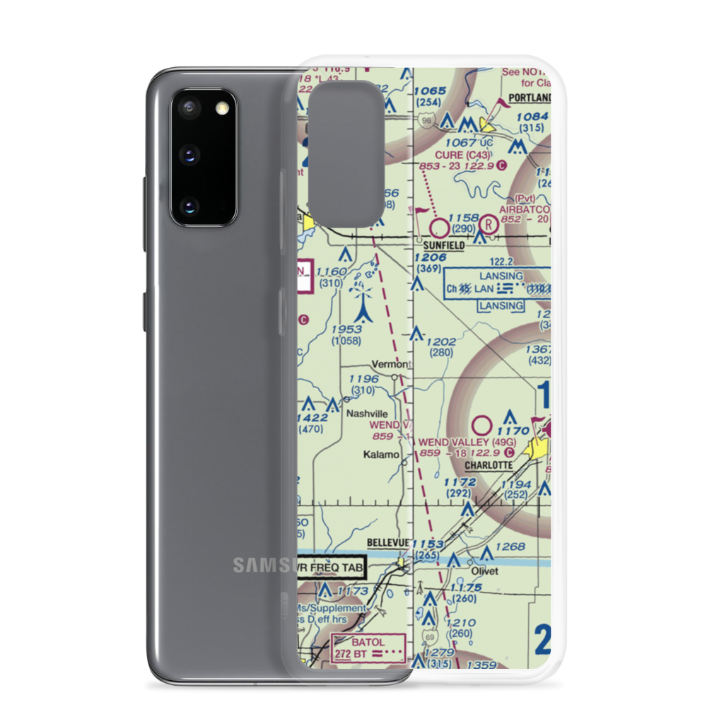 Law Field (35MI) VFR Sectional Samsung Case Samsung Galaxy S20 model shown