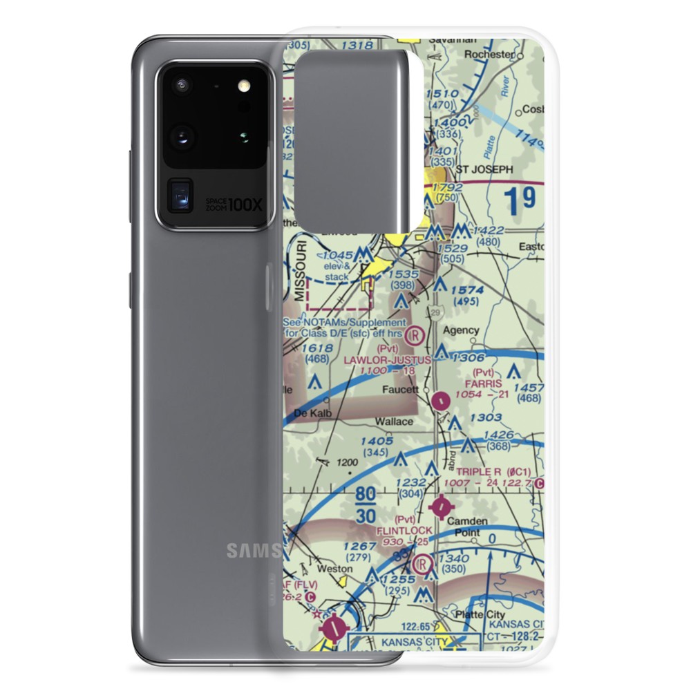 Lawlor-Justus Airport (9MO3) VFR Sectional Samsung Case Samsung Galaxy S20 Ultra model shown