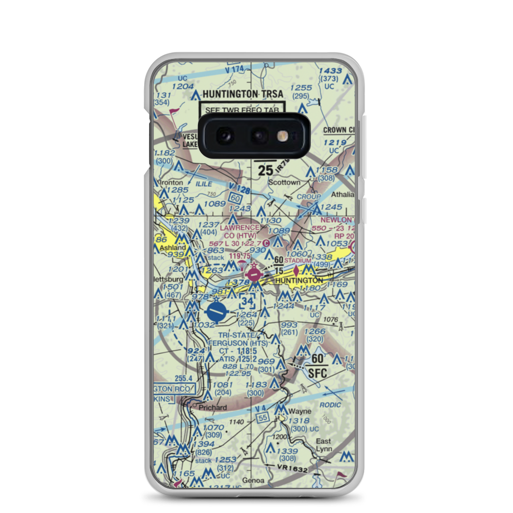 Lawrence County Airpark (HTW) VFR Sectional Samsung Case Samsung Galaxy S10e model shown