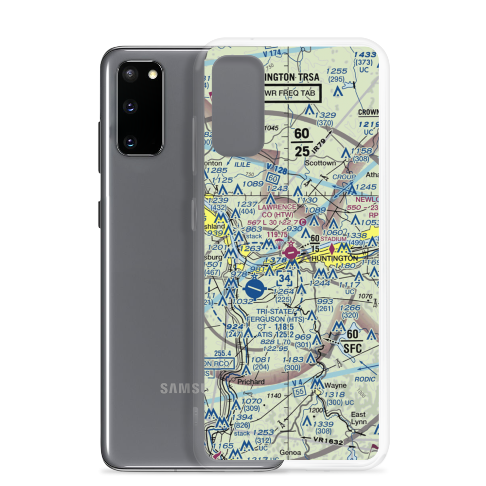 Lawrence County Airpark (HTW) VFR Sectional Samsung Case Samsung Galaxy S20 model shown