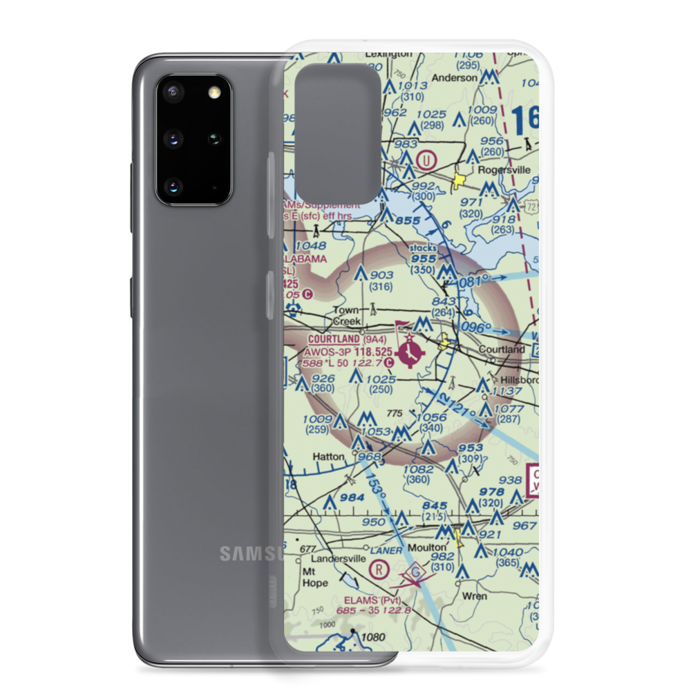 Lawrence County Airport (9A4) VFR Sectional Samsung Case Samsung Galaxy S20 Plus model shown