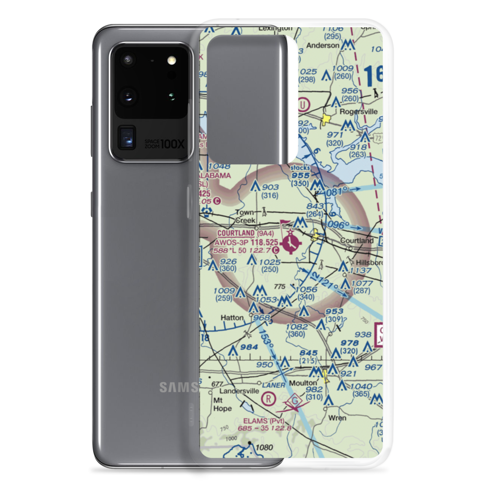 Lawrence County Airport (9A4) VFR Sectional Samsung Case Samsung Galaxy S20 Ultra model shown