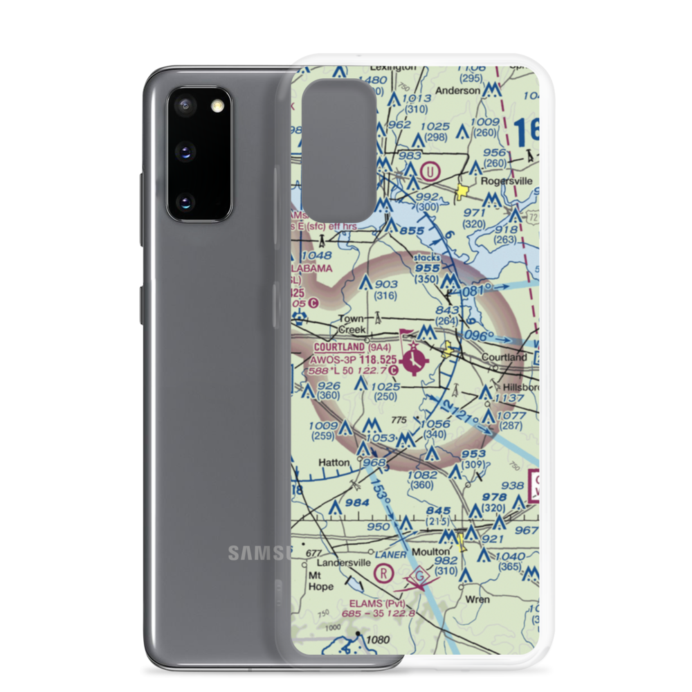 Lawrence County Airport (9A4) VFR Sectional Samsung Case Samsung Galaxy S20 model shown