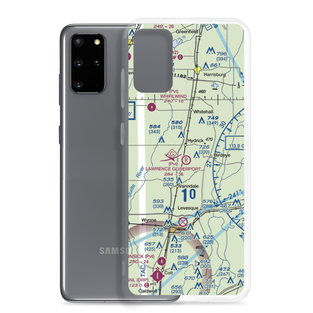 Lawrence Field (4AR5) VFR Sectional Samsung Case Samsung Galaxy S20 Plus model shown