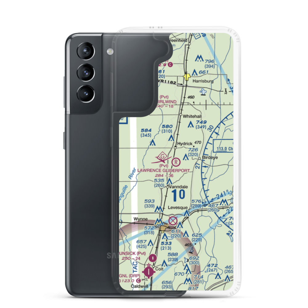 Lawrence Field (4AR5) VFR Sectional Samsung Case Samsung Galaxy S21 model shown