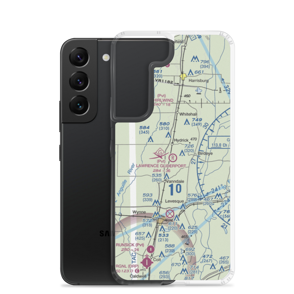 Lawrence Field (4AR5) VFR Sectional Samsung Case Samsung Galaxy S22 model shown
