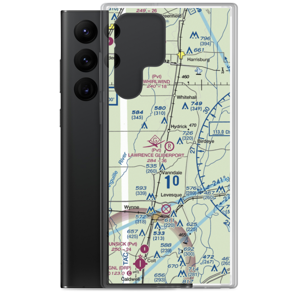 Lawrence Field (4AR5) VFR Sectional Samsung Case Samsung Galaxy S22 Ultra model shown
