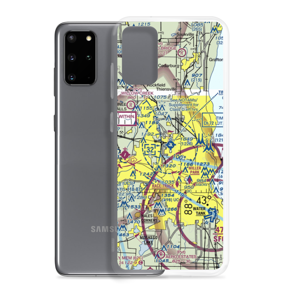 Lawrence J Timmerman Airport (MWC) VFR Sectional Samsung Case Samsung Galaxy S20 Plus model shown