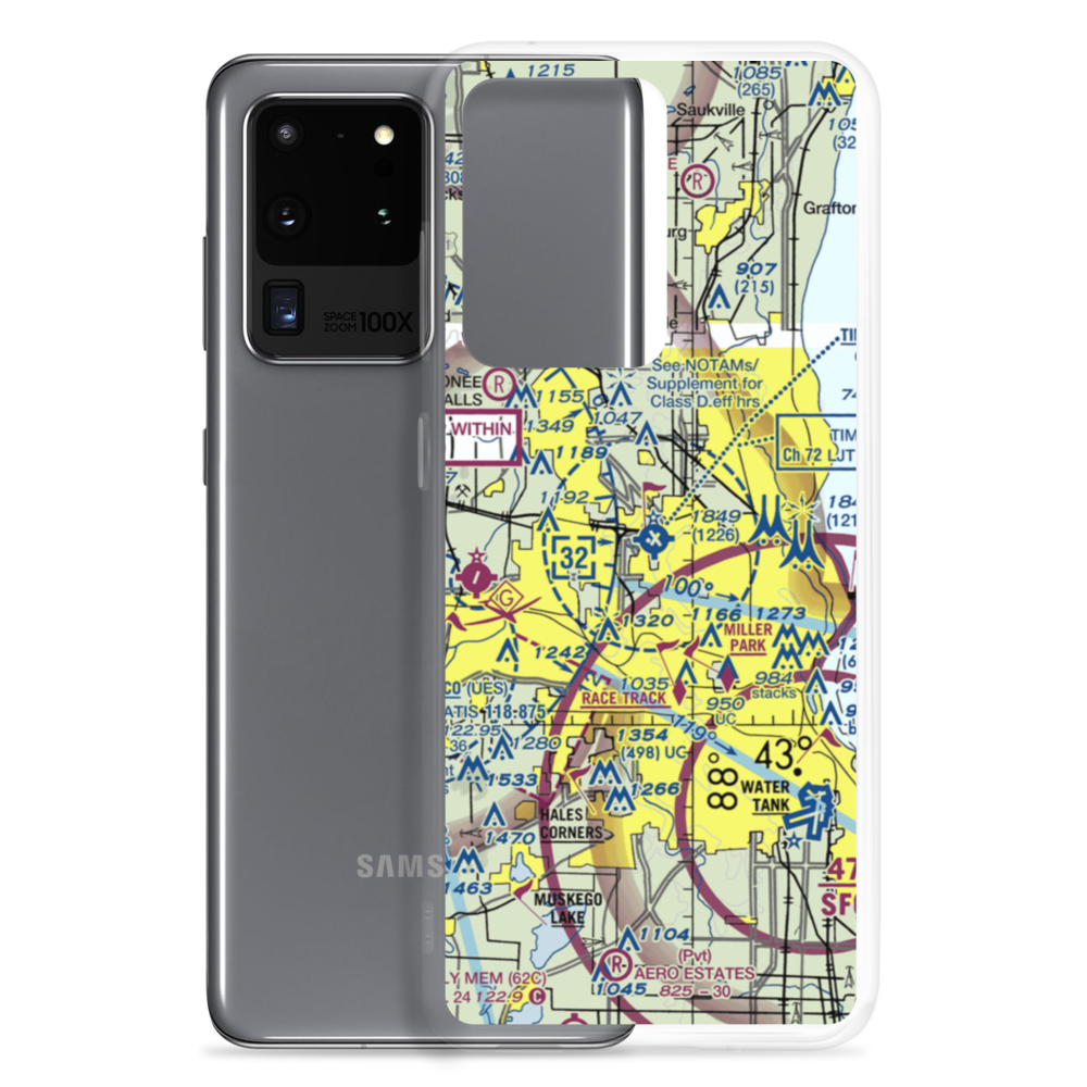 Lawrence J Timmerman Airport (MWC) VFR Sectional Samsung Case Samsung Galaxy S20 Ultra model shown