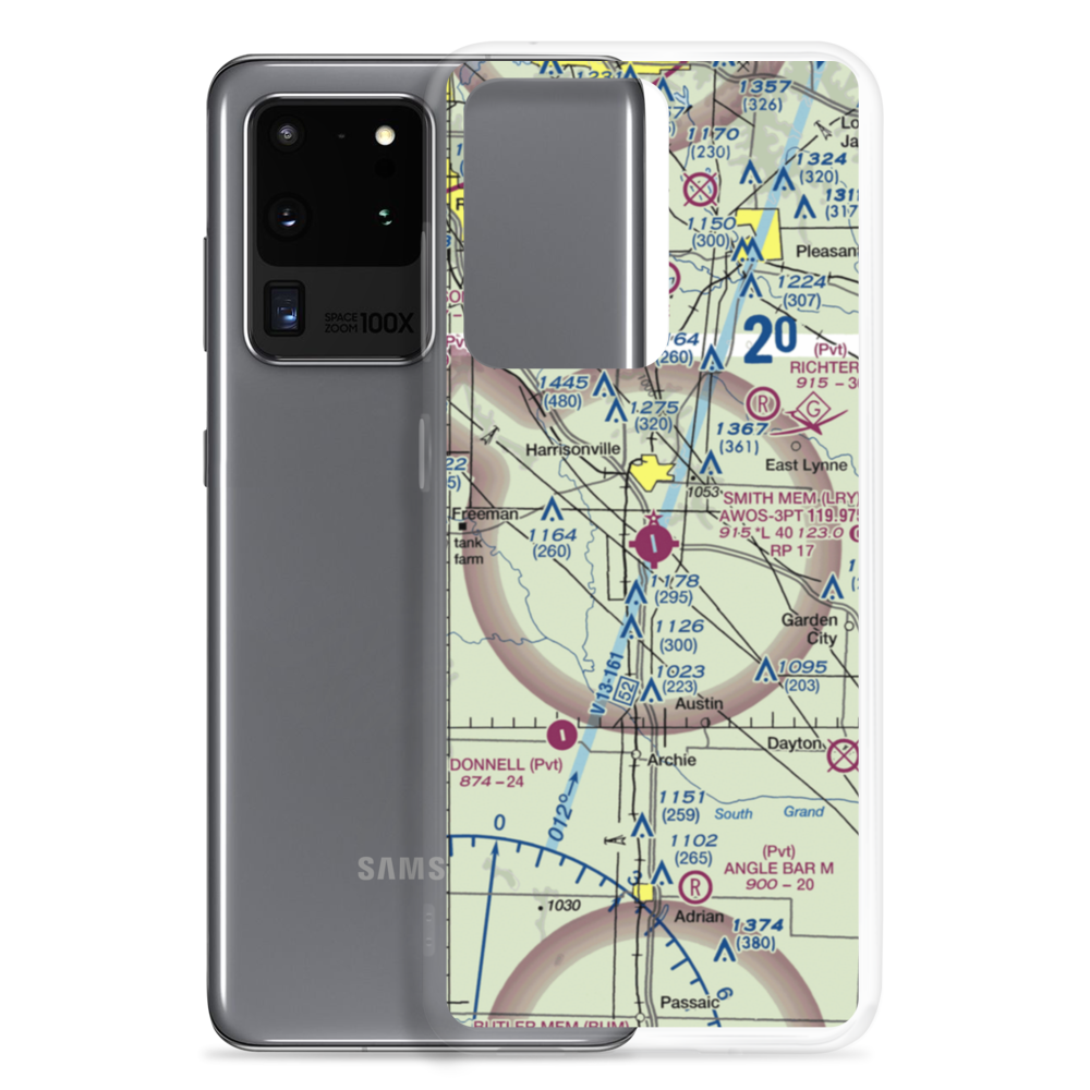 Lawrence Smith Memorial Airport (LRY) VFR Sectional Samsung Case Samsung Galaxy S20 Ultra model shown