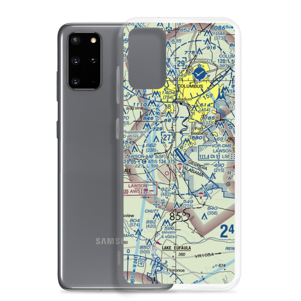 Lawson Army Air Field (Fort Benning) (LSF) VFR Sectional Samsung Case Samsung Galaxy S20 Plus model shown