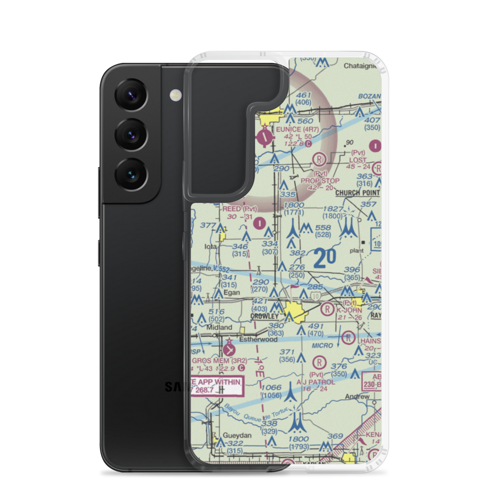 Lawson Field (99LA) VFR Sectional Samsung Case Samsung Galaxy S22 model shown