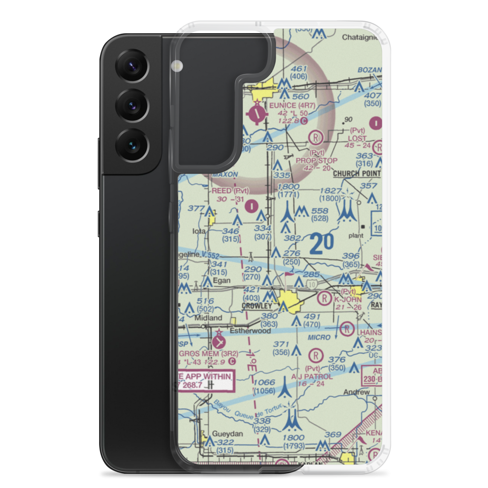 Lawson Field (99LA) VFR Sectional Samsung Case Samsung Galaxy S22 Plus model shown