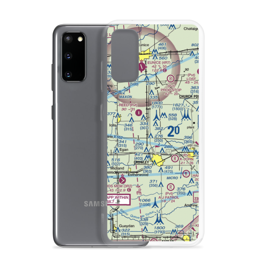 Lawson Field (99LA) VFR Sectional Samsung Case Samsung Galaxy S20 model shown