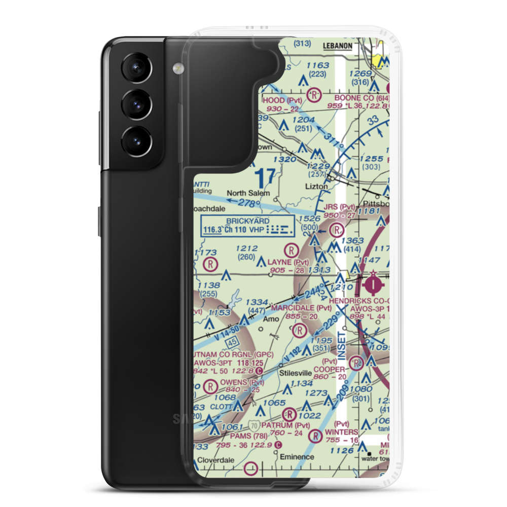 Layne Field (5II1) VFR Sectional Samsung Case Samsung Galaxy S21 Plus model shown