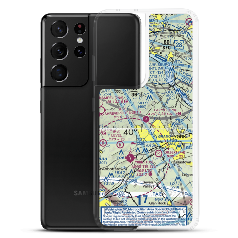 Lazy B Ranch Airport (PS08) VFR Sectional Samsung Case Samsung Galaxy S21 Ultra model shown