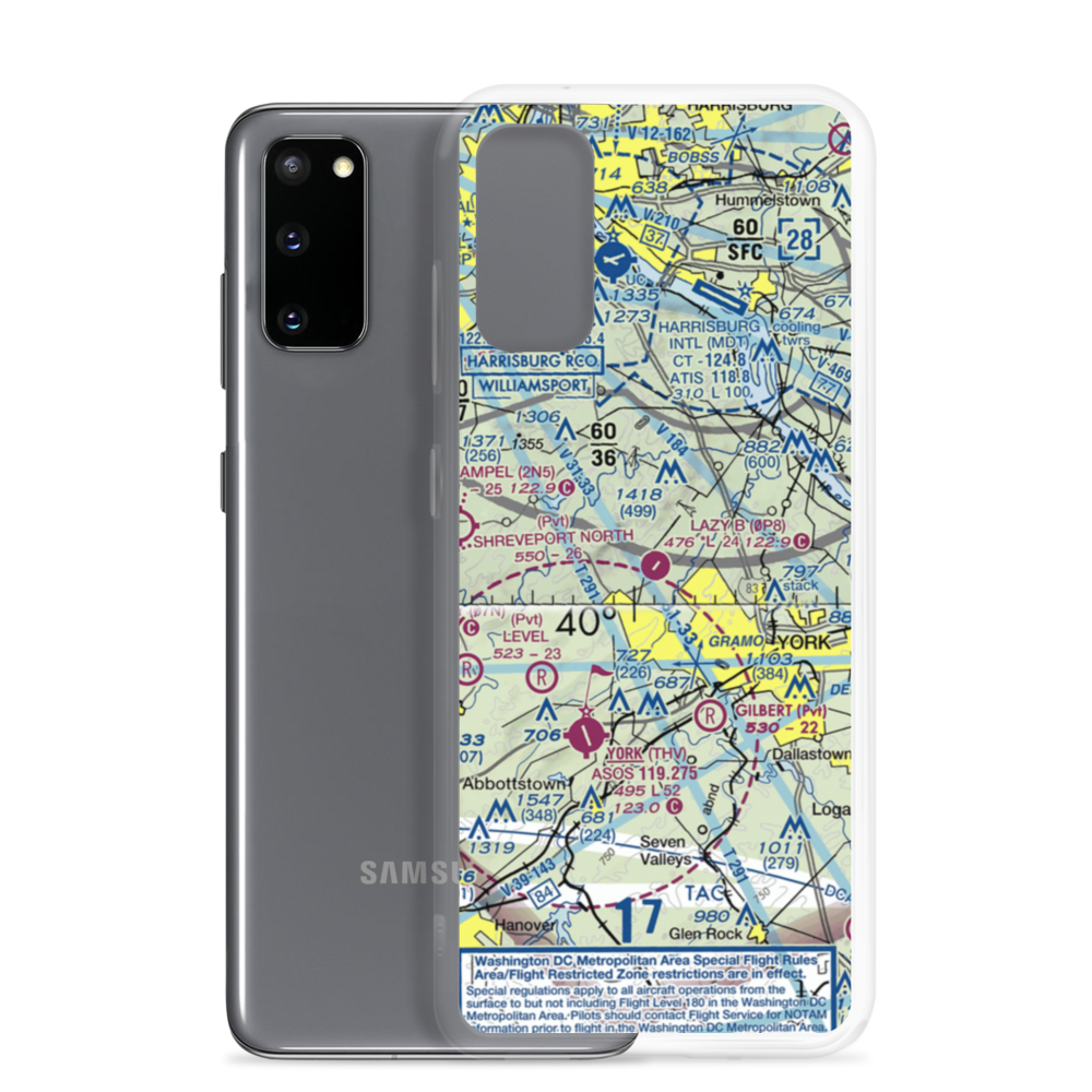 Lazy B Ranch Airport (PS08) VFR Sectional Samsung Case Samsung Galaxy S20 model shown
